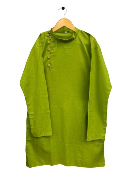 Plain Pear Green long kurta