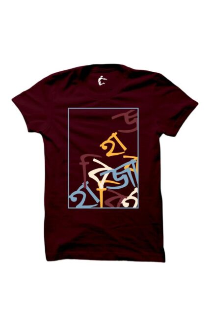 Habji Gabji Maroon Bengali Tshirt